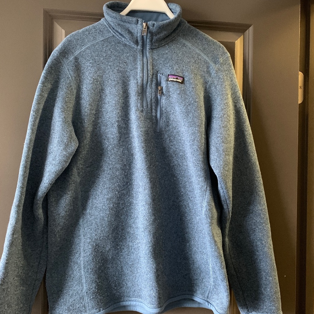 Patagonia blue 3/4 zip boys XL worn twice